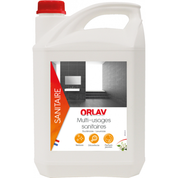 ORLAV- Multiusages sanitaires fleurs blanches jasmin 5L