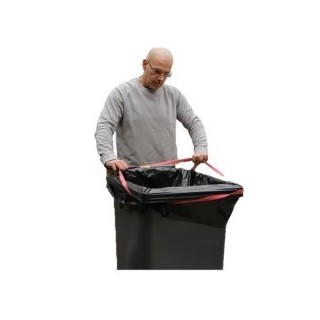 Sangle rouge pour conteneur à déchets