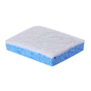 Eponge bleue abrasive blanche