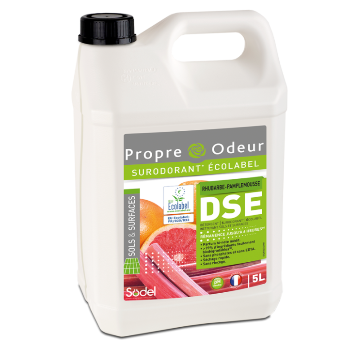 DSE Rhubarbe pamplemousse 5L Ecolabel | Nettoyant sol professionnel haute performance