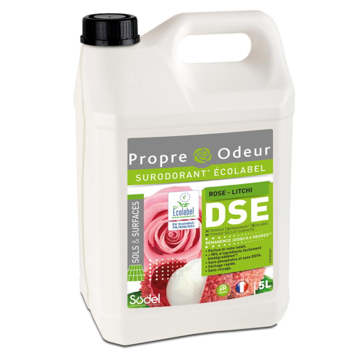 DSE Rose litchi 5L Ecolabel | Nettoyant sol professionnel haute performance