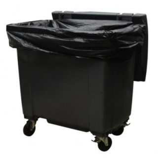 Housse Conteneur 1100L NOIR (50) | Sacs déchets professionnel haute performance