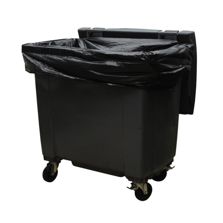Housse Conteneur 1100L NOIR (50) | Sacs déchets professionnel haute performance