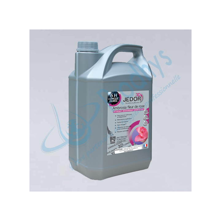 JEDOR 2D Ambrosia fleur de rose 5L | Nettoyant sol professionnel haute performance