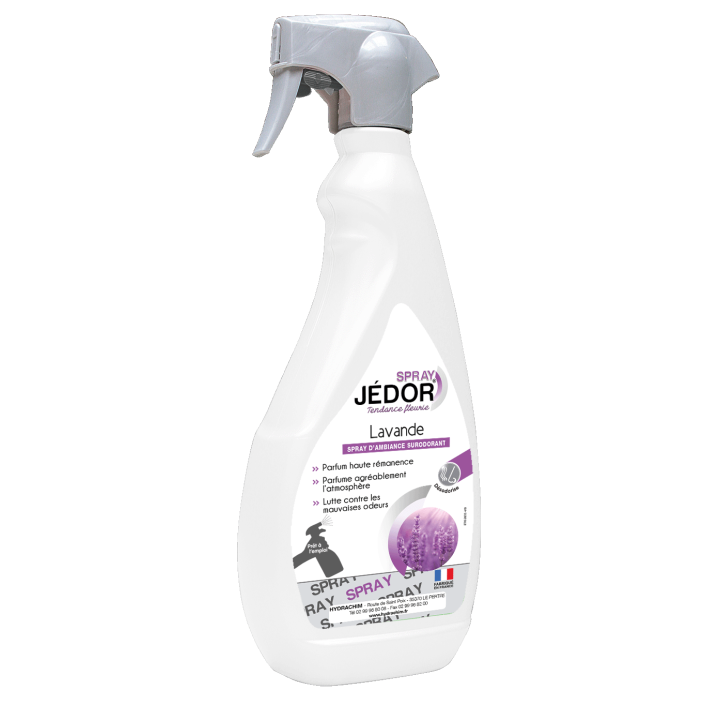 JEDOR- Spray désodorisant Lavande 500ml | Détergent neutre désodorisant professionnel haute performance