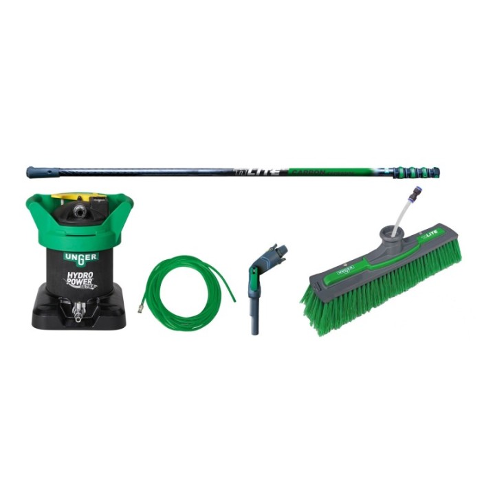 Kit HydroPower Ultra S + nLITE carbon UNGER | Vitrerie professionnel haute performance