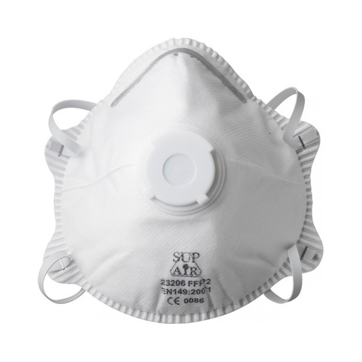 Masque filtrant à coque avec valve FFP2 | Protections professionnel haute performance