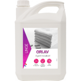 ORLAV- Agent mouillant 5L | Nettoyant textile professionnel haute performance